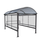 Abri pour chariot à toiture en voute - Profondeur 4000mm x l2330mm x h2600mm - TRADI - Le temple du mobilier_5