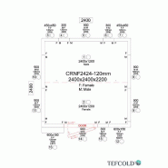 Chambre froide négative 9,14 m3 (2,1 x 2,1 x 1,9 m) avec monobloc de paroi | Tefcold - CRNF2424_5