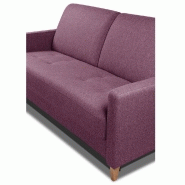 Canapé convertible OGGETTO - Matelas 16 cm - Système express - Sommier à lattes en bois 140x197 cm - Tissu tweed fuchsia - Fabrication italienne_5