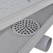 Vidaxl drain de douche linéaire 530 x 140 mm acier inoxydable 142189_5