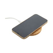 Chargeur rapide sans fil 15W - boîtier en bambou - câble USB inclus_5