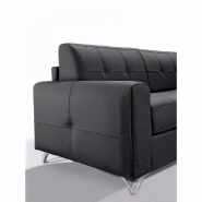 Canapé convertible express Squadra 140 cm - Sommier à lattes RENATONISI - Polyuréthane graphite - Matelas haute résilience 16 cm_5