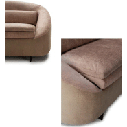 Canapé fixe 2 places Cachette - Tissu personnalisable - Design contemporain et confort_5