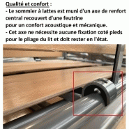 Canapé-lit convertible LEVALLOIS Express - Sommier à lattes 120x197cm - Matelas 16cm - Tête de lit intégrée - Marron_5