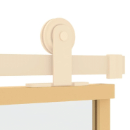 Vidaxl porte coulissante doré 90x205 cm verre esg clair et aluminium 155155_5