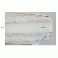 Canapé convertible futon Senza - pin naturel - coloris vert olive - couchage 90x200 cm - matelas épais 15 cm_5