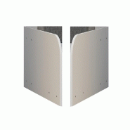 Armoire lit escamotable Dynamo Sofa - accoudoirs, façade blanc brillant, canapé rouge, couchage 160x200 cm_5