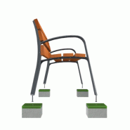 Banc et fauteuil Modo bois et fonte_5