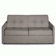 Canapé-lit Cube convertible express 140 cm - Matelas 16 cm en cuir vachette taupe clair_5