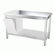 Tables Inox centrales Premium avec Etagère - P 600 mm | Ggm - 1000_5