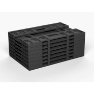 Bac en plastique ajouré alimentaire sur la base de 600x400 mm_5