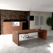 Bureau de Direction E10 - QUADRIFOGLIO - 204, Noyer américain, Sans voile de fond, Non_0