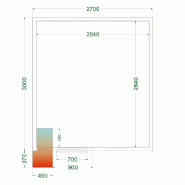 Chambre froide positive 14,72 m3 (2700 x 3000 x 2200 mm) avec monobloc de paroi_5