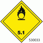 Étiquette matières dangereuses - 530037 – 10 x 10 cm - 