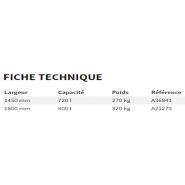 Godet à basculement xl - avant tecno - capacité : 720 à 900 l_5