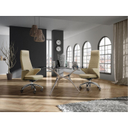 Fauteuil de direction haut de gamme ZEUS - design moderne, finitions cuir, tissu ignifugé et similicuir, garantie 5 ans_5