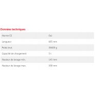 Cric rouleur BGS Technic 9251 - capacité 3 t - levage rapide avec pédale séparée_5