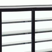 Comptoir réfrigéré LPD1500F/BLACK - haut de gamme avec vitre double vitrage et froid ventilé_5