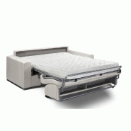Canapé convertible 3-4 places Select - Matelas 16 cm - Sommier à lattes 160 cm - Renatonisi - Polyuréthane écru_5