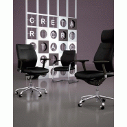 Fauteuil de Direction cuir Creta - Mobel Linea - cuir noir_5