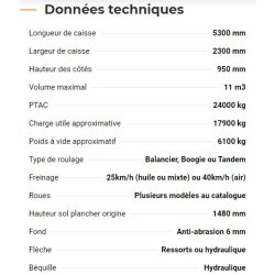 Rollroc 5300 - bennes tp - rolland - charge utile approximative 17900 kg