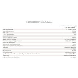 R 220 tahk robust benne agricole à tandem monocoque - romsan - capacité de 15000 kg