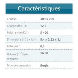 B125bv remorque agricole standard - delaplace - charge 12,5 t