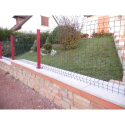 Clôtures grillagées - panneaux vert RAL 6005 - Panneaux Soudés Plastifiés sur fils Galvanisés