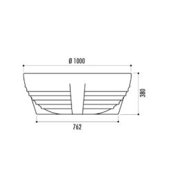Jardinière Futura en polyéthylène - coloris au choix - 182 litres - 8,5 kg