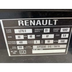 Groupe électrogène d'occasion - RENAULT - 60 KVA