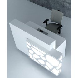 Borne d'accueil Organic avec système d'illumination - MDD - 130, Blanc brillant, A droite