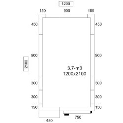Chambre froide positive 120 x 210 cm avec sol