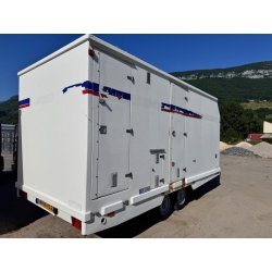 JCR M490PA Remorque cabane de chantier 2 essieux