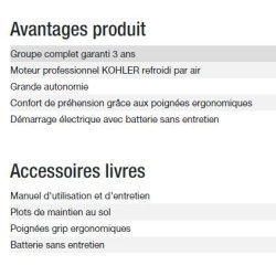 Diesel 6500 TE XL C5 groupe électrogène - Kohler - 5,20 kW - 6,50 kVA - 50 Hz