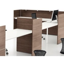 Banque d'accueil linéaire et contemporaine - YO - Design moderne, modulaire et personnalisable