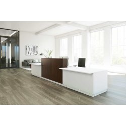 Banque d'accueil DELTA - design intemporel - gamme BASIC et PLUS avec options LED