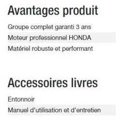 Power HX 7500 T C5 groupe électrogène Kohler - Gamme INTENS - Puissance max 5,70 kW / 7,10 kVA - 50 Hz