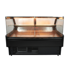 Vitrine réfrigérée de comptoir avec service-arrière 158 x 94 cm + 2 réserves réfrigérées