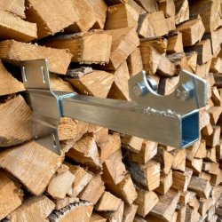 Tournebroche professionnel pour cheminée en brique - structure robuste, hauteur réglable, longueur 192 cm, acier inoxydable 304