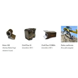 Broyeur forestier TFS - Pour pelles de 18 à 25 tonnes - Puissance exceptionnelle - Coupe jusqu'à 40 cm