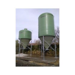 Silo d'aliment d'élevage à cône axial translucide - Capacité 9 et 22m3 - Ø2325 - Star
