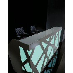 Banque d'accueil lumineuse Zig Zag version droite - MDD - 160