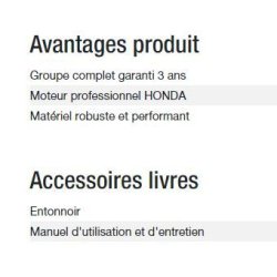 Power HXC 7500 T C5 - Groupe électrogène INTENS Kohler - Puissance max 5,70 kW - 50 Hz
