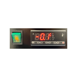 Vitrine réfrigérée semi-verticale MILANO BIO - EORI-SV-B-130 et EORI-SV-B-200, 3 étagères vitrées rétroéclairées, -1°C à +7°C, EUROVITRINE