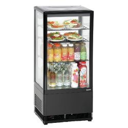 Mini vitrine réfrigérée 78 L, noire 700277G Bartscher