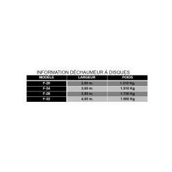 F-24 - Déchaumeurs à disques indépendants - largeur 3m - bras individuels et rouleaux optionnels