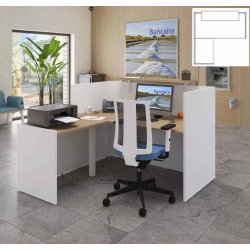Banque d'accueil LOLA - Fabrication française - Modules personnalisables PMR et finition au choix