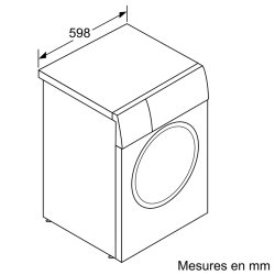 Lave-linge professionnel iSensoric Wm12n108ff IQ300 - BSH électroménager - 1200 trs/min avec moteur à induction iQdrive