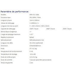 Mrj-flc-100a - Décapeur laser professionnel - Chengdu MRJ-Laser Technology Co., Ltd - Puissance IPG 100W / Fibre