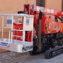 Nacelle araignée sur chenille performante et légère, capacité de charge de 230kg avec une hauteur de travail de 19.40m - SPIDER 20.95